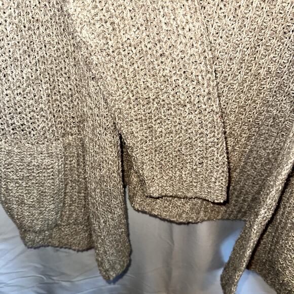 Eileen Fisher Womens Size Small Wheat Organic Cotton Patch Pocket Long Cardigan - Picture 5 of 11